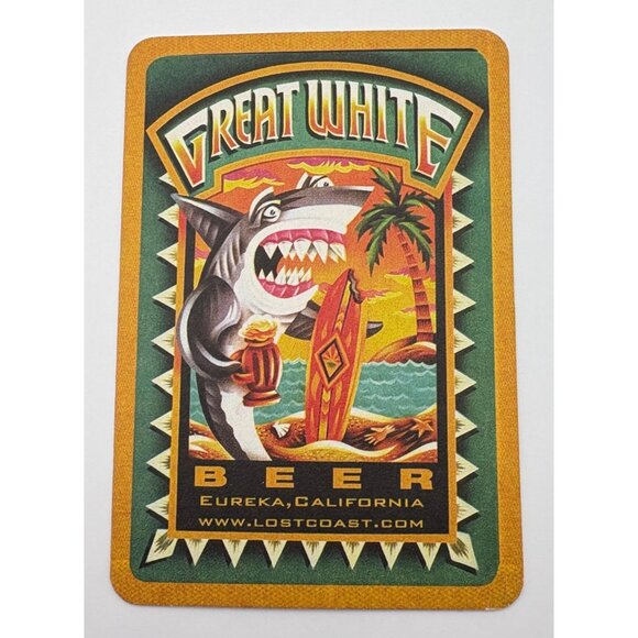 Lost Coast Brewery Coasters Eureka CA Great White Killer Beer Set Of 4 - Picture 3 of 7